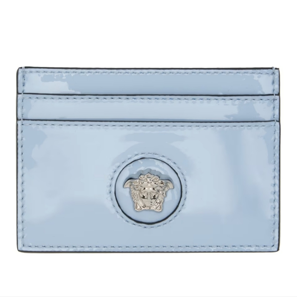 Versace Medusa Card Holder-Pastel Blue